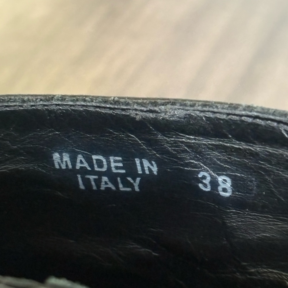 Golden Goose Black Leather Ankle Boots Size 38 - Picture 6 of 11